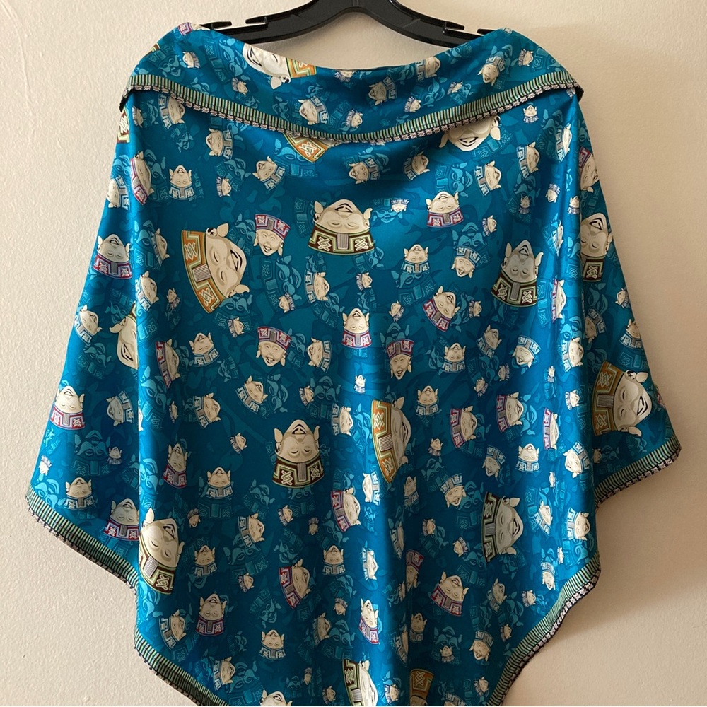 Pineda Covalin Mascaras de Veracruz Silk Poncho Top